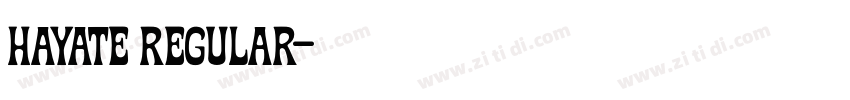 Hayate Regular字体转换